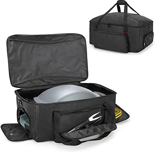 SAMDEW Außenbereich Grill Abdeckung Kompatibel mit Weber Q1400 Elektrogrill, Tragbare Grill Aufbewahrungs Tasche Kompatibel mit Weber Q1000 Q1200 Propan Gas Grill, Nur Tasche