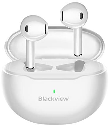Blackview Wireless Earbuds, Bluetooth 5.3 Earbuds, HI-FI Stereo, True Wireless Stereo Headphones IPX7 Waterproof, In-Ear Headphones with CVC 8.0 Noise Reduction, Touch Control, Airbuds6 Earphones