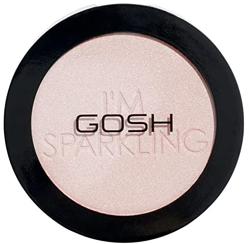 GOSH PUDER HIGHLIGHTER I'M SPARKLING für Gesicht & Körper I l Langanhaltender Puder-Highlighter für ein strahlendes Finish I schimmernder Puder I Parfümfrei & Vegan I 003 Pearl Dust