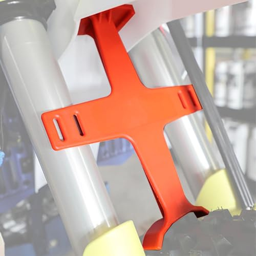 Runfarr Bloque Fourche Moto Cross, Support Fourche Avant Moto-Orange | Bloque Fourche Transport Moto,Support Suspension Protection Fourche pour Motocross Supermoto Enduro Pit Bike