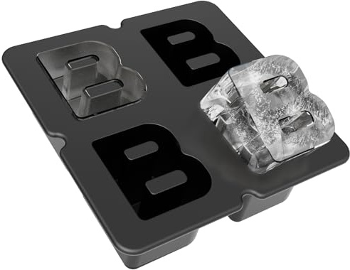 YOWINT Customized Letter B Ice Cube Mold -Letter Silicone Ice Mold for Custom Ice Cube Mold and Baking Chocolate and Crafting Letter Molds, Ice Cube Molds for Cocktails & Whiskey with Custom Letters
