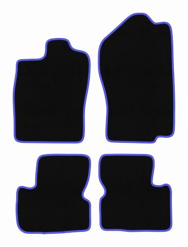 Wielganizator Alfombrillas de Coche de Terciopelo a Medida, compatibles con Opel Calibra Coupe 1989 – 1997 – Accesorios para Coche – Alfombrillas de Coche – 4 Piezas – Negro y Azul