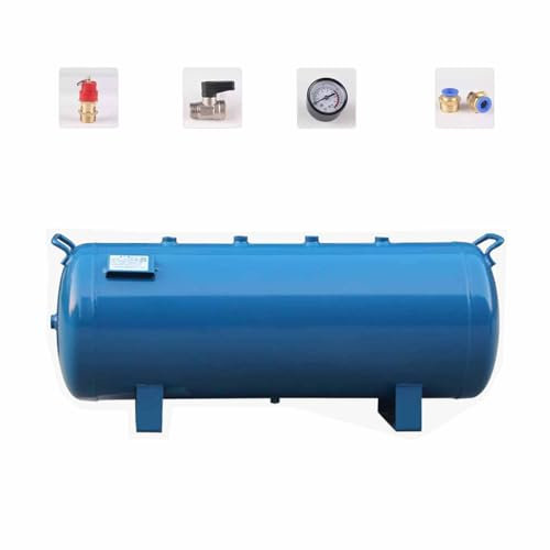 CHZDPP Customizable Air Compressor Tank with Fittings, 2.6 5.3 810.6 13.2 16 21 26.4 Gal Small Metal Air Storage Bladder, Vertical/Horizontal Gas Storage Vessel (Size : 100L/26.4Gal (Style C))