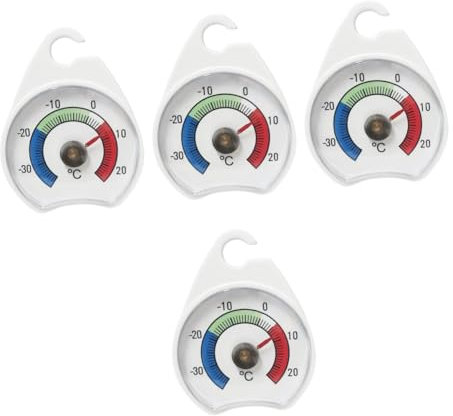 ABOOFAN 4 Stück Thermometer Kühlschrank temperaturüberwachung kühlschrank Kühlschrankthermometer küchenthermometer digitales Thermometer Temperaturmessgerät für Kühlschrank Mini-Hygrometer