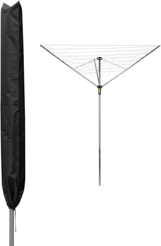 Flatro Abdeckung für Wäschespinne aus PEVA, wasserdichter Stoff mit Reißverschluss, 170 cm lang, langlebig, für Wäschetrockner und Wäscheständer, wetterbeständig, Schutzhülle für Gartentrockner und
