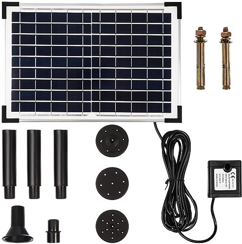 Sosoport Pompa - Fontana Dacqua Portatile Ad Energia Solare Da 10 W Per Giardino Laghetto Facile Da Installare