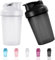 Fefod Protein Shaker, 400ml Botella Mezcladora de Batidos de Proteínas, Taza para Batidos de Proteínas para Fitness, Proteína Shaker a Prueba de Fugas con Bola Mezcladora, Negro + Blanco