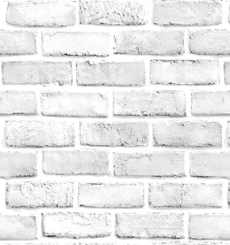 xupingjiti Papier peint autocollant, motif brique, style vintage, aspect pierre, 44 cm x 300 cm, film autocollant pour cuisine, rebord de fenêtre