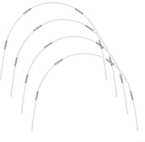 Fauhapyway Kit de cerceaux de jardin en fibre de verre pour serre et tunnel de culture pour parterres surélevés, filet de soutien pour potagers, protection des plantes 43 cm 5 mm