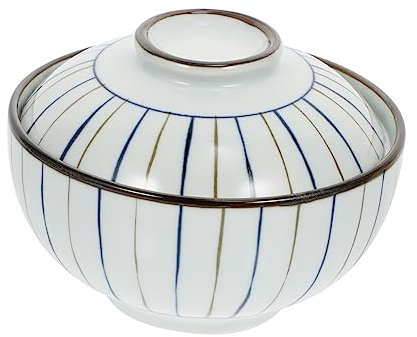 Cabilock 1 Pièce Bol à Soupe Céramique Couvercle Bol Chaleur pour Nouilles Desserts Style