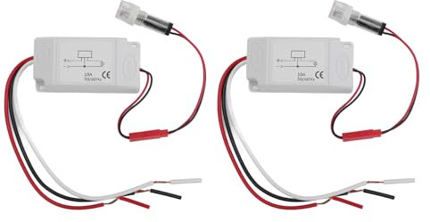 2PCS Light Control Sensor Switches Automatische Dämmerung, um einen photoelektrischen Schalter mit Sonde für LED -fluoreszierende Straßenlampe zu beginnen (DC12V)