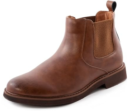 Toocool Stivaletti Uomo Chelsea Eleganti, Scarpe Stivali Beatles in Pelle Sintetica, Polacchini Classici da Uomo per Cerimonia, Lavoro, Tempo Libero LO-Y28 [43, 09559 Marrone]
