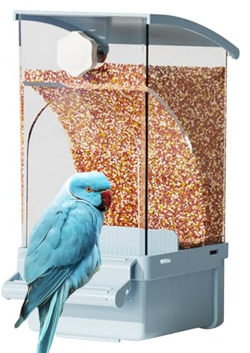 Mangiatoia Automatica Per Uccelli Per Gabbia - Distributore Automatico Di Cibo Uccelli - Accessori Gabbia Voliera con Distributore Snack per Pappagalli Conure Cocorite Canarini