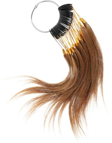 INOOMP 30 Stück Haarfarbenringe aus Echtem Haar für Haartests mit Angenehmem Griff und Einfachem Transport für Friseure und Schönheitssalons