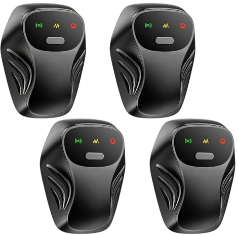 RUTIDA Repelente Ultrasónico de Plagas, 4 Pack Electrónico Repelente Mosquitos Control de Plagas, Repelente Ultrasónico Mosquitos para Interiores, Moscas, Ratones, Cucarachas, Arañas, Roedores