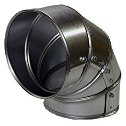 1 Stück Blechbogen in verzinkter Ausführung, für Rohrisolierung in verschiedenen Durchmessern (100mm Durchmesser)
