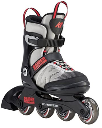 K2 Skates Jungen Inline Skates Raider, Grey - red, 30D0101.1.1.S