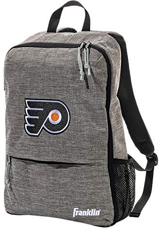 Franklin Sports NHL Philadelphia Flyers Street Pack Rucksack – Offizielle NHL Hockey-Ausrüstungstaschen – Grauer Hockey-Rucksack – authentische Logos und Farben