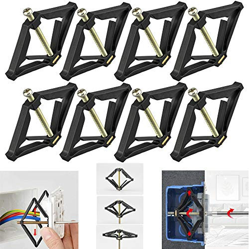 CTRICALVER 8 pezzi 86mm Interruttore Cassetta Riparatore Supporto Asta Elettricista Accessori, Montaggio a Parete Interruttore Scatola Riparazione Strumento