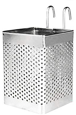 Lintat Cutlery Holder, Square Hanging Dish Drainer Stainless Steel (1 Compartment/2 Compartments) Kitchen Utensil Storage Holder Fork Chopsticks Tableware