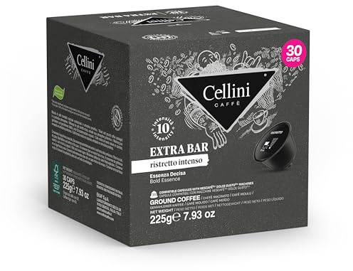 Caffè Cellini Espresso Extra Bar Capsules Compatibles avec Nescafè Dolce Gusto* Nescafè Dolce Gusto* - 90pcs | Ristretto Intenso Café