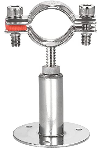 sourcing map Wall Mount Ceiling Mount Pipe Support,for 32-34mm Pipe | 304 Stainless Steel,Adjustable Pipe Bracket Clamp