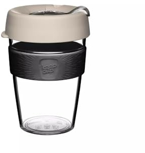 KeepCup Original, Lightweight and Clear Plastic Reusable Coffee Cup with Splashproof Sipper Lid - 12oz/340ml - Milk