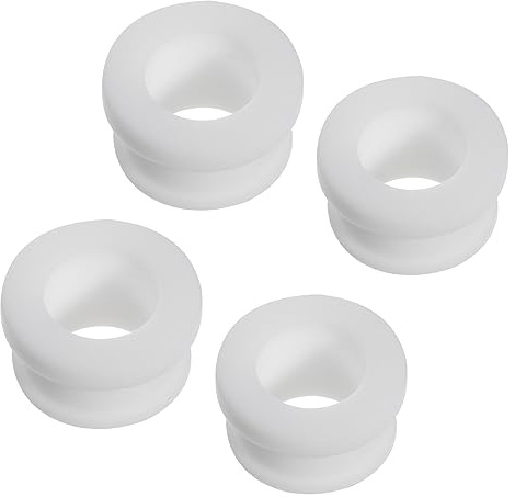 sourcing map 4Pcs Snap Rubber Grommet Hole Plug Mount Dia 13mm ID 10mm H 11mm Seal Anti-Scratch for Electrical Box Cable Pipe White