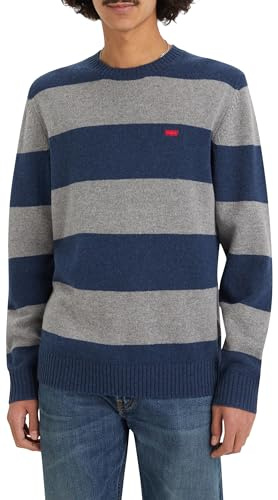 Levi's Felpa da Uomo Originale Housemark, Calloway - Strisce Sargasso Sea, L