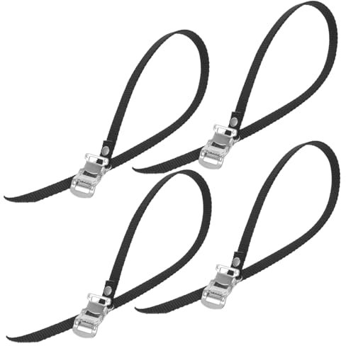 BELLIFFY 4stücke Fahrradpedalriemen Heimtrainerpedale Anti-rutsch-pedalriemen Fahrradbefestigungsriemen Verstellbar Für Dynamic Train Fitnessgerätezubehör Geeignet Für Fixie-Gear Und Mounta