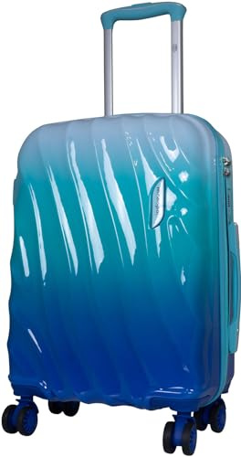 Warenhandel König Hartschalen Koffer Trolley Sossmar Handgepäck und Ombré Farbverlauf - Farbe Grau Blau - Gr. M