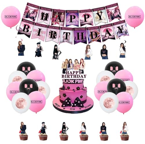 Déco Anniversaire Fête d'Anniversaire Ballons de Fête Ballons Anniversaire Decoration Gateau Bannière Anniversaire Tourbillons Suspendus
