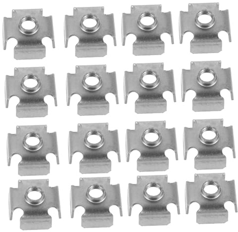 Insertos Roscados de Metal 50 Piezas para Tubos Cuadrados | Plata, Forma Cuadrada, Repuesto de Tuerca, Accesorios para Montaje y Desmontaje, Pieza de Fijación