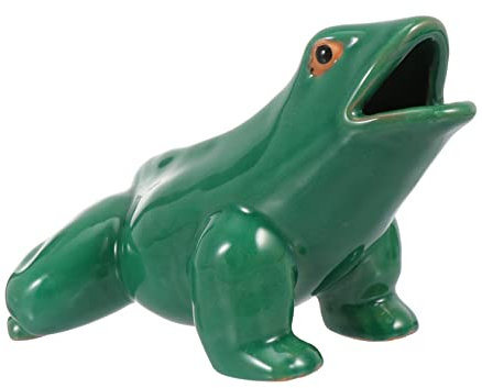 Zerodeko Frosch-dekorstatue für Draußen Frosch-gartendekorfigur Keramik-froschskulptur für Aquarium Lebensechtes Frosch- für Zuhause oder Eine Party