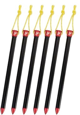 3F UL GEAR 6PCS Ground Nail Ultra-light High Strength 15cm Aluminium Alloy Hollow Tent Stakes Pegs,Bend-resistant,for Outdoor Walking,Hiking,Camping,Tent parts