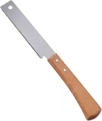 Liten handsåg, 30 cm (12 tum) träbearbetning spolskärning trimsåg, bok med trähandtag, japansk såg, pluggsåg, hushållssåg, träsåg verktyg för trädgårdsskärning, snickeri, dekoration, hushållssågar