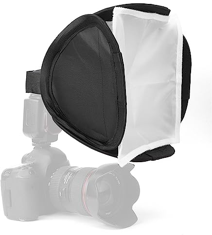 9.1x9.1inch Mont Pliable Softbox, Photographie Éclairage Softbox pour L'appareil Photo Flash Photography Studio Flash, Plastic Pure White Flash Light SLR SLR Camera Couvre-lumière