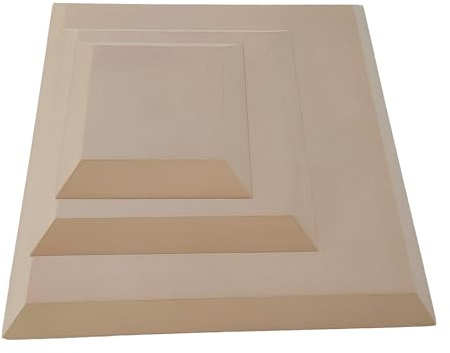 Pyuyan 3 Piezas Molde de Cerámica, Molde de Plato de Cerámica, Molde de Cerámica para Arcilla, Molde Redondo de Alfarero, para Bricolaje, Fabricación Platos de Arcilla Cerámica, Manualidades(Cuadrado)