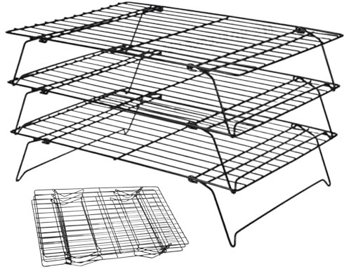 Lnhgh Étagère de refroidissement à gâteau, étagère de refroidissement pour biscuits | Feuille de séchage pour rôtir – Étagère de refroidissement pliable résistante aux hautes températures pour griller