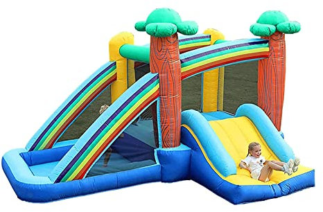 Hoppborg slott, Uppblåsbar hoppborg utomhuslekplats hoppborgar 4m x 3m x 2,5m for 4-5 barn
