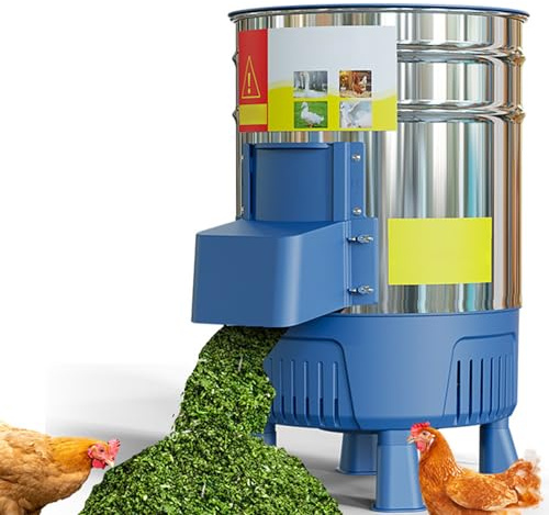 Futtermühle, Gewerbliche Elektrische Getreidemühle Mit 25 Liter Eimer Aus Edelstahl Und 1000W Motor, Zum Zerkleinern Von Stroh Gras Gemüse Obst Und Kartoffeln