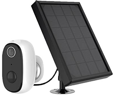 SMTYXS 6000mAh Rechargeable Battery Powered IP Camera Solar Power Charging 1080P HD Outdoor Wireless Security WiFi Camera(Cam add solar)