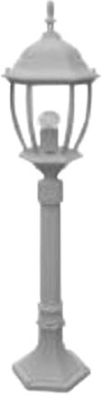 Dopa Dopastore Lampione da Terra Attacco E27 Palo da Giardino Altezza 87CM Lanterna in Vetro Moderna per Ambienti Esterni IP55 (Grigio)