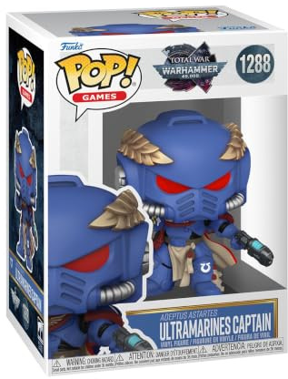 Funko POP! Games: Warhammer - Ultramarines Captain | Official Merch - Collectable Vinyl Figurine for Shelf Display - Birthday Gift Idea for Fans and Collectors