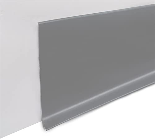 Moldura de zócalo pared, vinilo flexible for suelo, moldura goma, zócalos curvos for paredes(Light Grey,12cm)