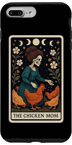 The Chicken Mom Hen Mama Chicken Mom Carte de Tarot pour la fête des mères Coque pour iPhone 7 Plus/8 Plus