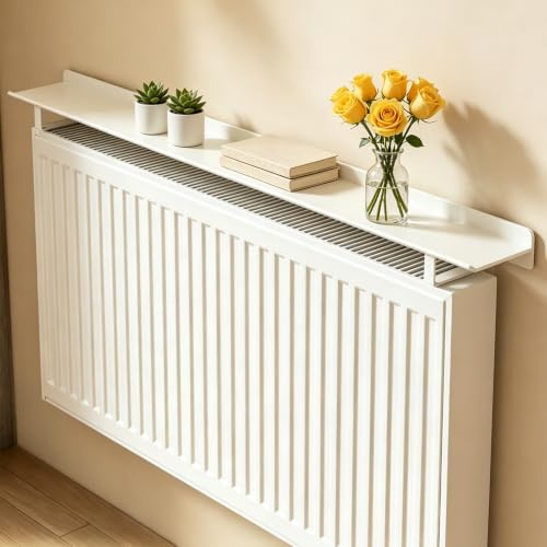 Mensola Termosifone Rimovibile Mensola sopra Termosifone in Alluminio con Supporto in Metallo Mensola per Radiatore Senza Foratura Mensola Copritermosifone per Soggiorno Camera da Letto Corridoio