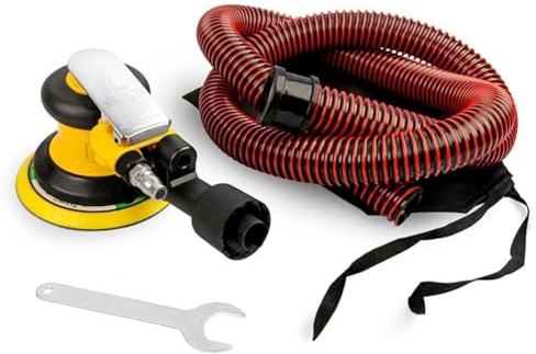 Lawnoval Máquina neumática de pulido y encerado, 13500 RPM, interfaz roscada de 1/4 pulgadas, para carpintería, eliminación de óxido, encerado de automóviles y pulido de paredes, amarillo B
