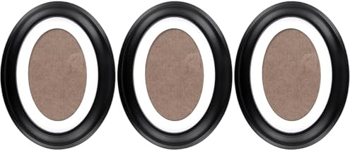 iplusmile 3Er Set Ovaler Bilderrahmen Kunststoff 9.45X7.48In Wandhängender Fotorahmen Für Wohnzimmer Schlafzimmer Esszimmer Dekoration