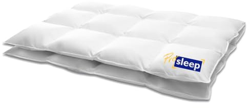 HANSKRUCHEN® Pro Sleep Daunendecke 135x200 cm - Medium - Made in Germany Kassettendecke aus 100% Baumwolle - Allergiker geeignet